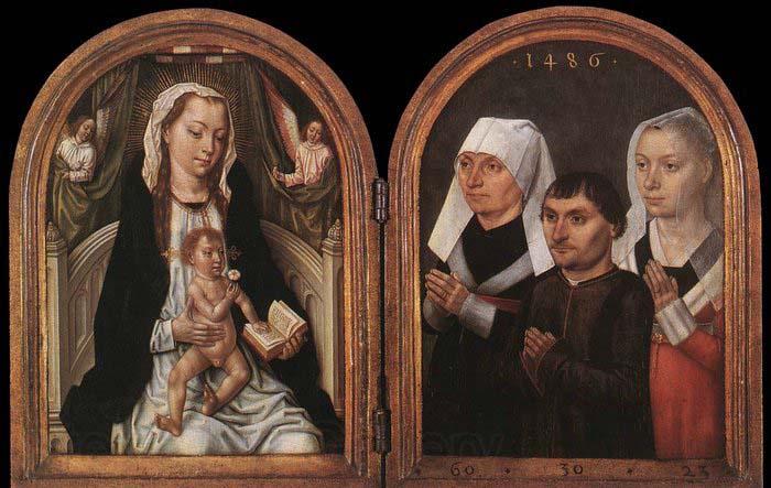 Master of the Saint Ursula Legend Diptych with the Virgin and Child and Three Donors Spain oil painting art